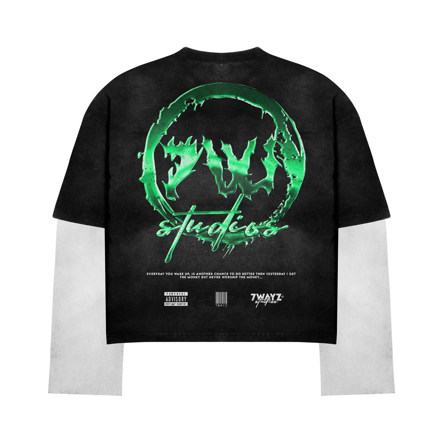 Green skull Double layered shirt