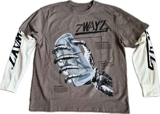 Anatomy Double layered Shirt(Brown)